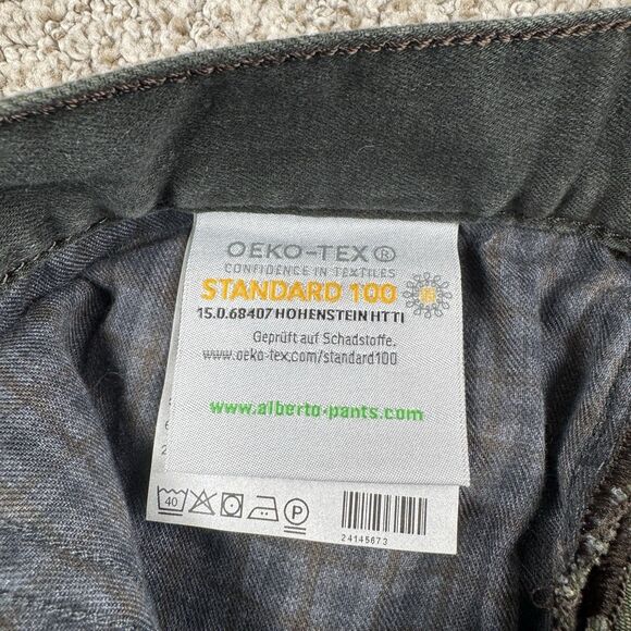 Alberto Pipe Jeans Mens 33x34 DS Dual FX Denim Dark Green Regular Fit NWT - Picture 15 of 16